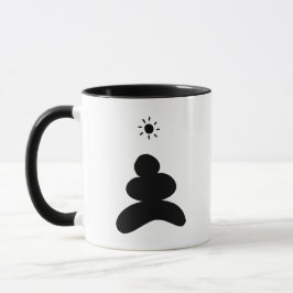 Boho abstract Stone and Sun マグカップ