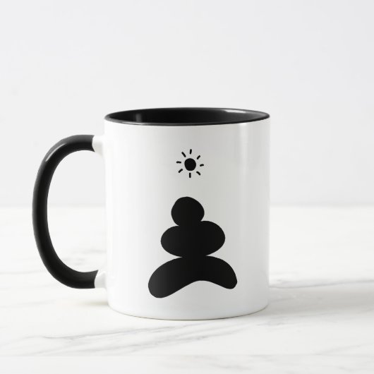 Boho abstract Stone and Sun マグカップ (左)