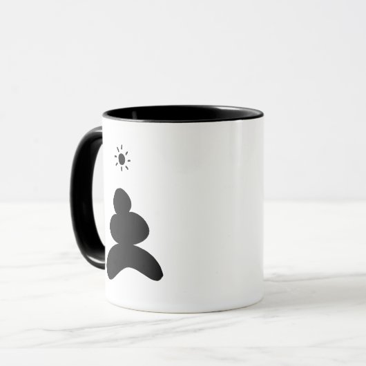 Boho abstract Stone and Sun マグカップ (正面左)