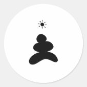 Boho abstract Stone and Sun ラウンドシール (正面)