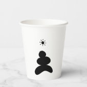 Boho abstract Stone and Sun 紙コップ (裏面)