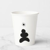 Boho abstract Stone and Sun 紙コップ (正面)