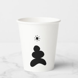 Boho abstract Stone and Sun 紙コップ