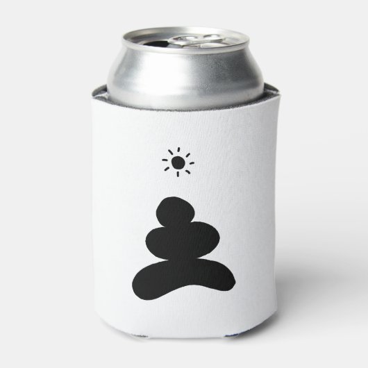 Boho abstract Stone and Sun 缶クーラー (缶正面)