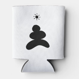 Boho abstract Stone and Sun 缶クーラー