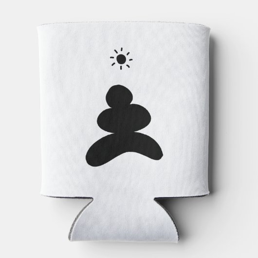 Boho abstract Stone and Sun 缶クーラー (裏面)