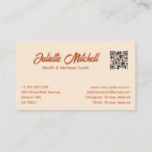 Boho Abstract Terracotta Tropical Business Card 名刺 (裏面)