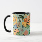 boho abstract tropical pattern -minimal leaf desig マグカップ (左)