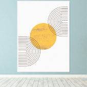 Boho Abstract Wall Art キャンバスプリント (インサイチュ (ウッドフロア))