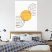 Boho Abstract Wall Art キャンバスプリント (インサイチュ (寝室))