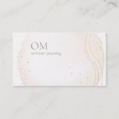 Boho Abstract Watercolor with Gold Accents 名刺 (正面)