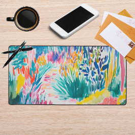 Boho Abstract Wildflower Garden デスクマット