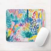 Boho Abstract Wildflower Garden マウスパッド (マウス)