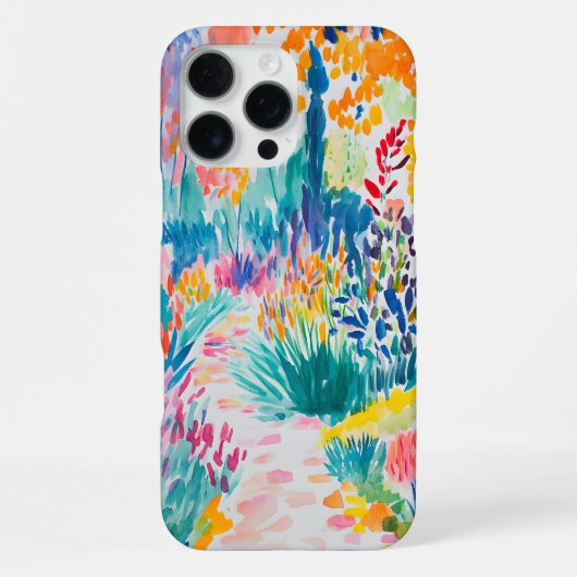 Boho Abstract Wildflower Garden iPhoneケース (裏面)