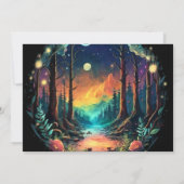 Boho Adventureがウッドランドベビーシャワーを待つ 招待状 (裏面)