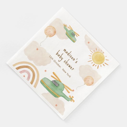 Boho Adventure Helicopter Airplane Baby Shower (コーナー)