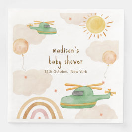 Boho Adventure Helicopter Airplane Baby Shower