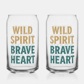Boho Adventure Wild Spirit Brave Heart ガラス缶 (正面)