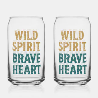 Boho Adventure Wild Spirit Brave Heart ガラス缶