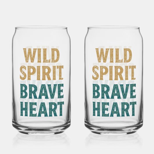 Boho Adventure Wild Spirit Brave Heart ガラス缶 (裏面)