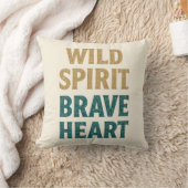 Boho Adventure Wild Spirit Brave Heart クッション (ブランケット)