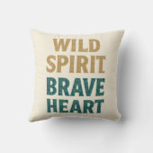 Boho Adventure Wild Spirit Brave Heart クッション (裏面)