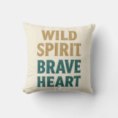 Boho Adventure Wild Spirit Brave Heart クッション (正面)