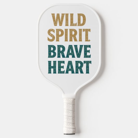 Boho Adventure Wild Spirit Brave Heart ピックルボールラケット (正面)