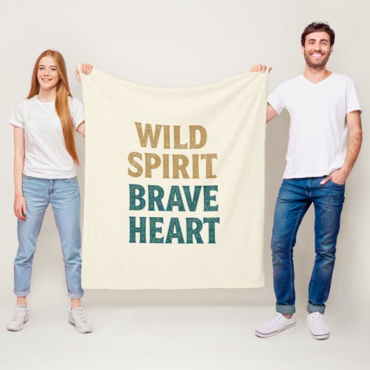 Boho Adventure Wild Spirit Brave Heart フリースブランケット (インサイチュ)