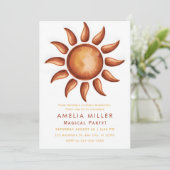 Boho Aesthetic Rainbow Party 招待状 (スタンド正面)