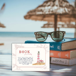 Boho Ahoy Nautical Lighthouse Books Baby Shower エンクロージャーカード