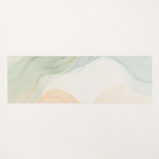 Boho Alcohol Ink Mindful Calming Minimalist ヨガマット (裏面(横))