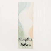 Boho Alcohol Ink Mindful Calming Minimalist Quote ヨガマット (裏面)