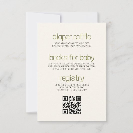 Boho All in One Oh Boy Daudios Baby Shower 招待状 (裏面)