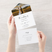 Boho All in One Wedding Invite オールインワン招待状 (貼ってはがせる)