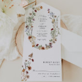 Boho All in One Wedding Invite オールインワン招待状