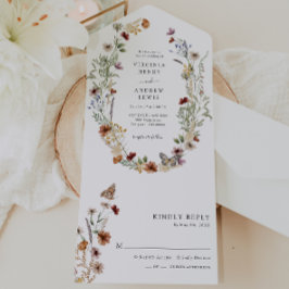 Boho All in One Wedding Invite オールインワン招待状