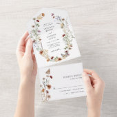 Boho All in One Wedding Invite オールインワン招待状 (貼ってはがせる)