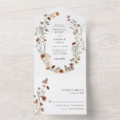 Boho All in One Wedding Invite オールインワン招待状 (内側)