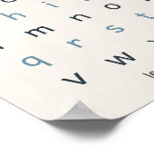 Boho Alphabet Print Nursery Neutral ABC Poster  ポスター (角)