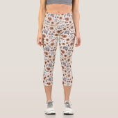 Boho Americana Festival Sunflowers VW Bus 4th of J カプリレギンス (正面)