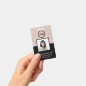 Boho And Black Employee Photo ID Company Security バッジ (手持ち)