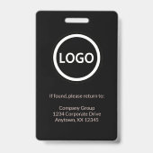 Boho And Black Employee Photo ID Company Security バッジ (裏面)