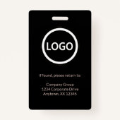 Boho And Black Employee Photo ID Company Security バッジ (裏面)