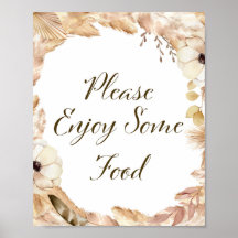 Boho and Feather Party Sign, Bridal, Baby, Wedding