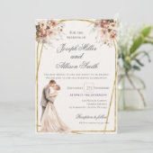 Boho and Gold Wedding 招待状 (スタンド正面)