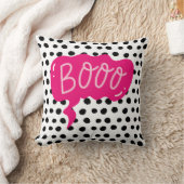 Boho Animal Boo Pattern Speech Bubble Throw Pillow クッション (ブランケット)