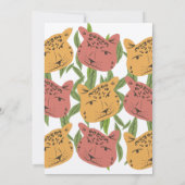 Boho Animal Cat Cheetah Safariベビーシャワー 招待状 (裏面)