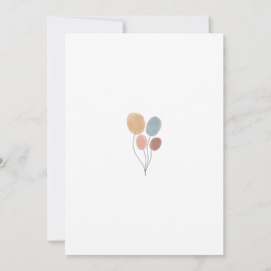 Boho animal wild one birthday招待状 招待状 (裏面)