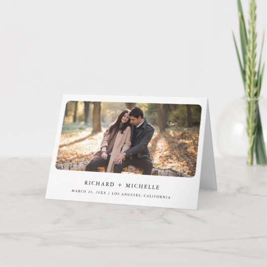 Boho Antlers Wildflower Floral QR Code Wedding 招待状 (正面)